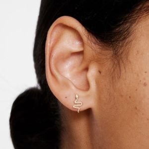 *PAIR* MINI SNAKE STUD - ANINE BING - SOLID 14K GOLD